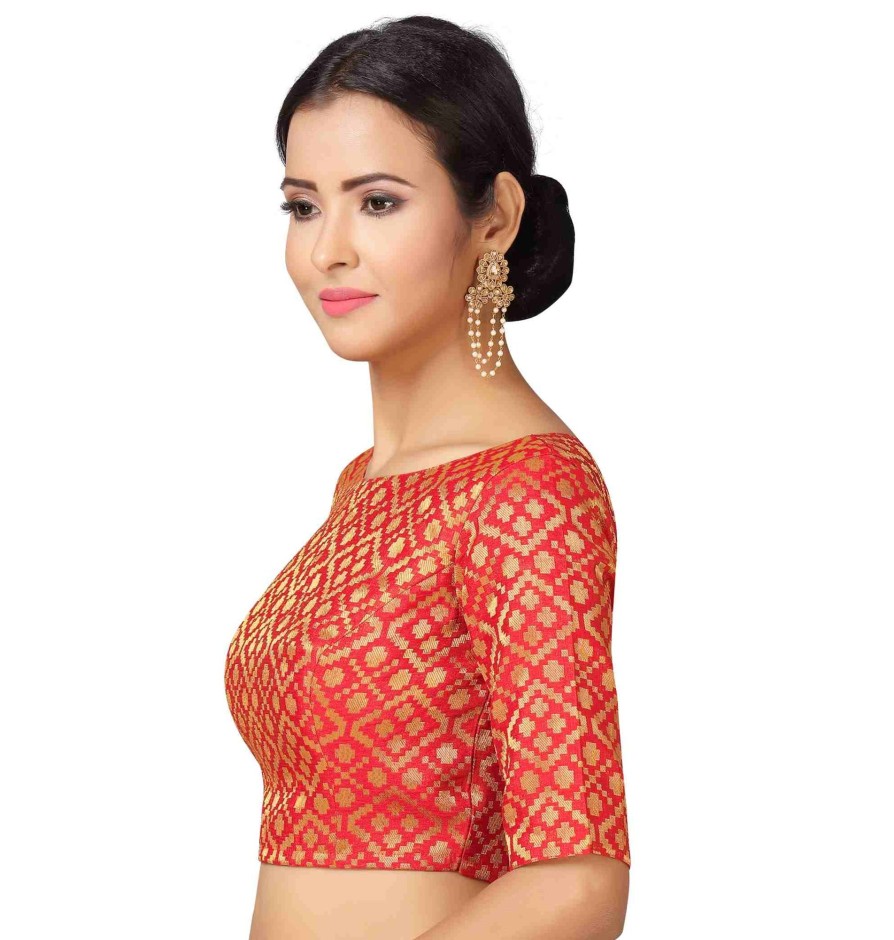 Women Shringaar | Women'S Brocade Saree Blouse By Shringaar- 1 Pc