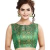 Women Madhu Fashion | Women'S Traditional Rich Banaras Brocade Sleeveless Readymade Saree Blouse - Madhu Fashion