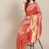 Women Varanga | Women'S Color Banarasi Silk Saree With Blouse - Varanga Red