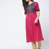 Women Aniyah | Women'S Block Printed Straight Kurta - Aniyah Magenta