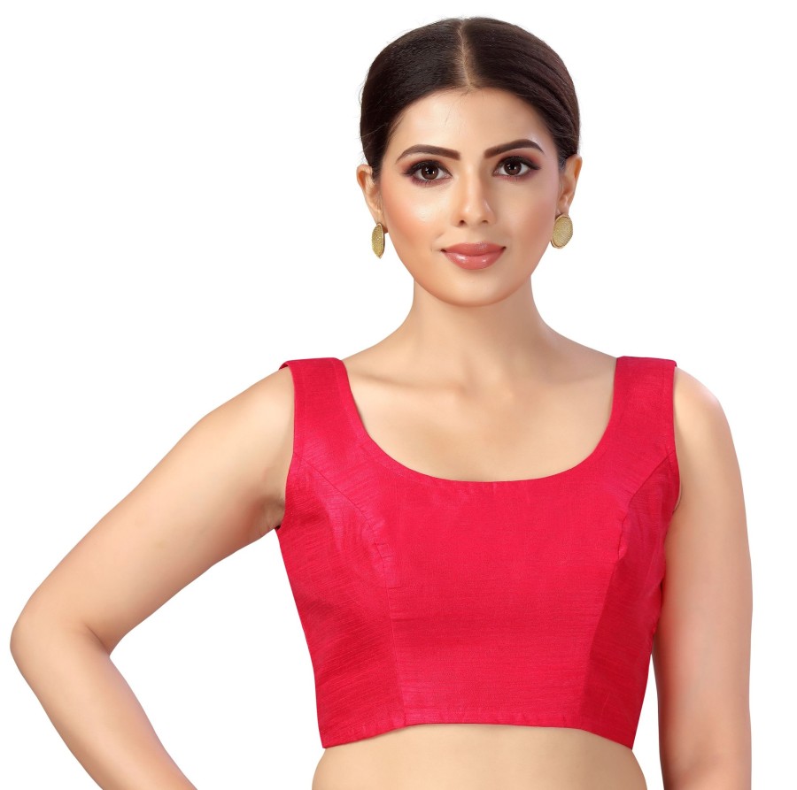 Women Shringaar | Women'S Polyester Sleeveless Saree Blouse. - Shringaar Pink