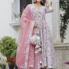 Women Lado Jaipuri | Women'S Fresh Lotus Anarkali Set - Lado Jaipuri Pink